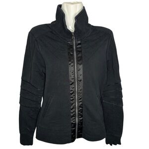 Lululemon Women’s Athletic Running Track Jacket Full Zip Black ptp 17”